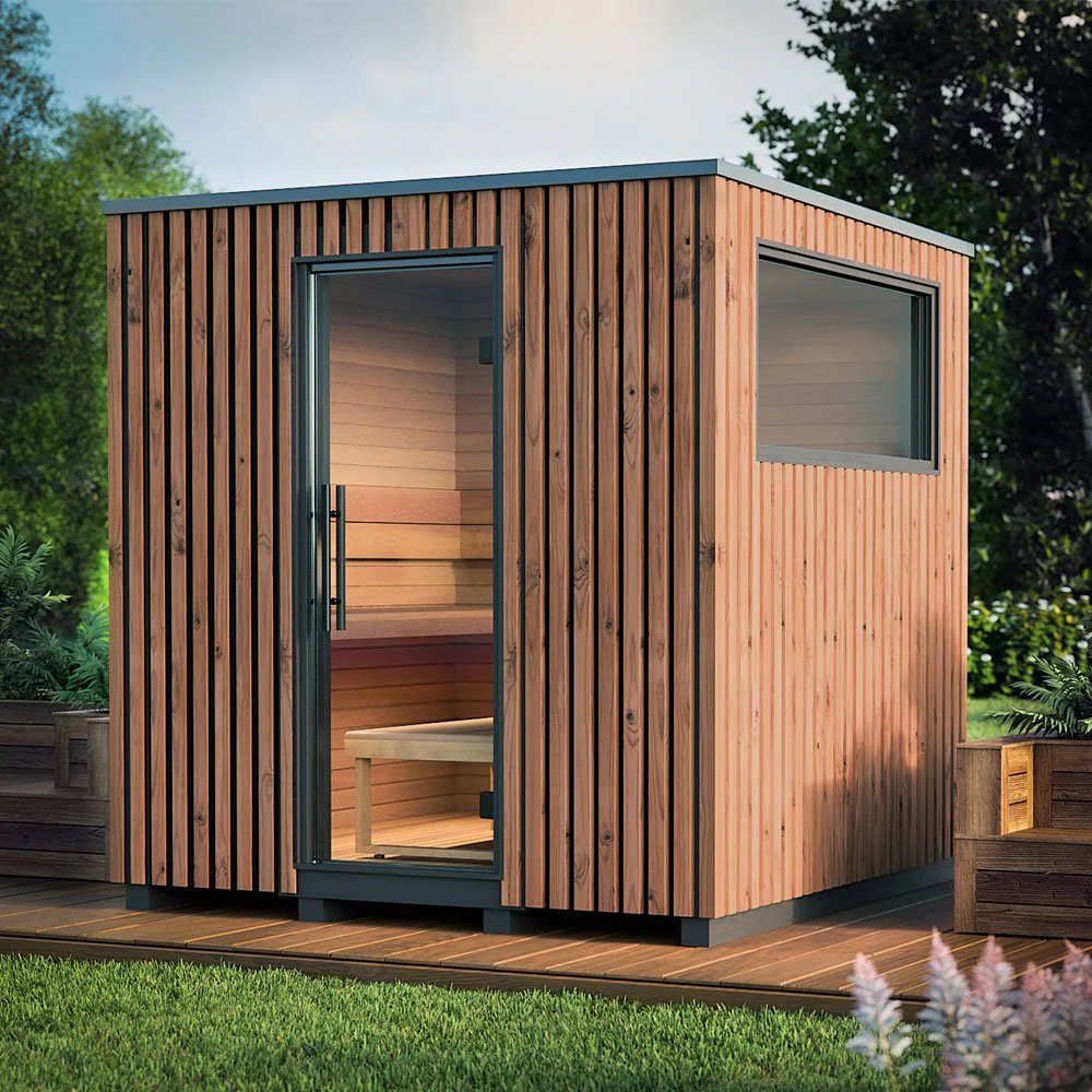 Auroom Garda Outdoor Cabin Sauna - Thermo-Pine - Image 5