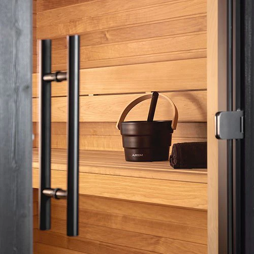 Auroom Garda Outdoor Cabin Sauna - Black Thermo-Pine - Image 8