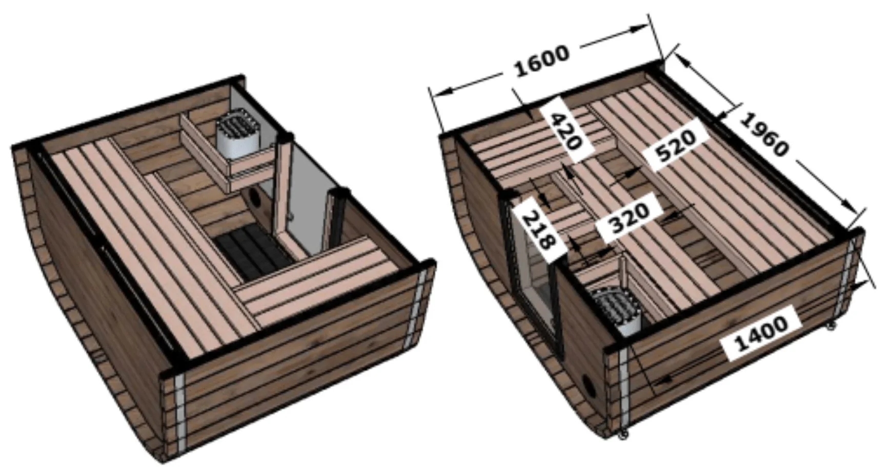 Camilla Traditional Outdoor Sauna Complete Kit 3-4 Person - Image 15