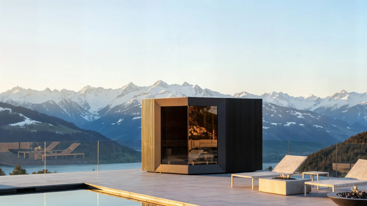 Genevas Zermatt 5 Person Outdoor Sauna with Changing Room - Image 10