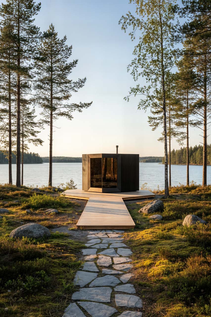 Genevas Zermatt 5 Person Outdoor Sauna with Changing Room - Image 12