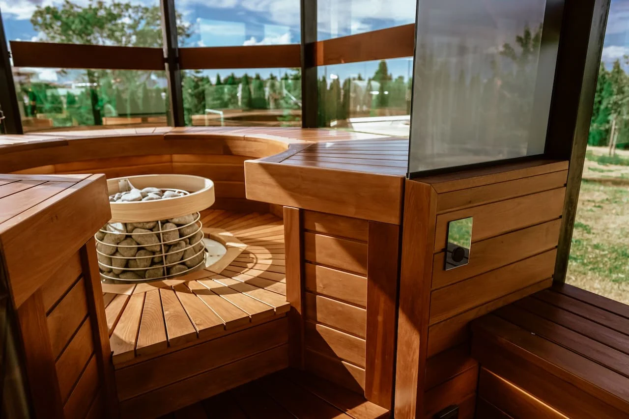 Haljas Hele Double Outdoor Sauna 7 Seater with Changing Room - Image 18