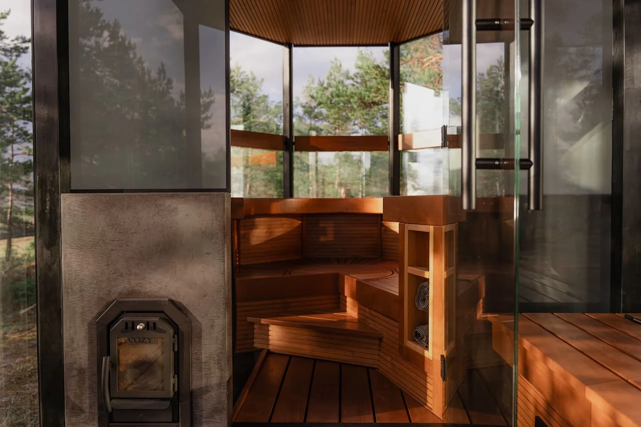 Haljas Hele Double Outdoor Sauna 7 Seater with Changing Room - Image 19