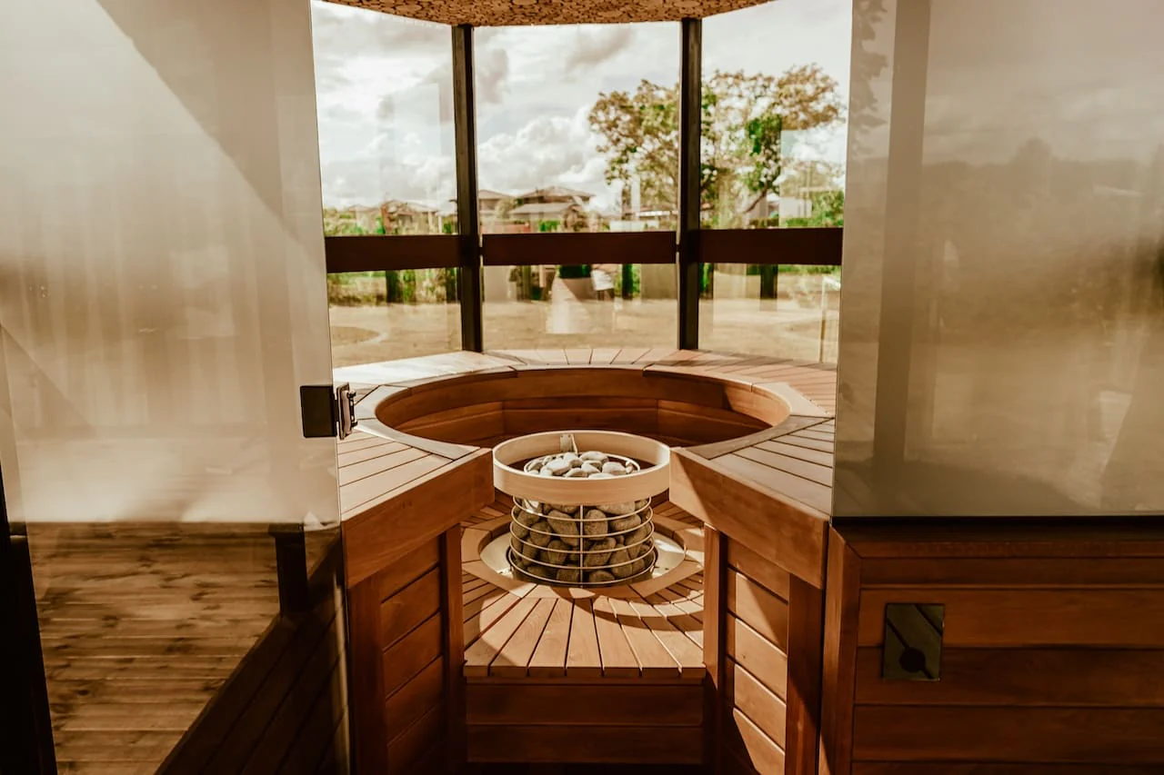 Haljas Hele Double Outdoor Sauna 7 Seater with Changing Room - Image 20
