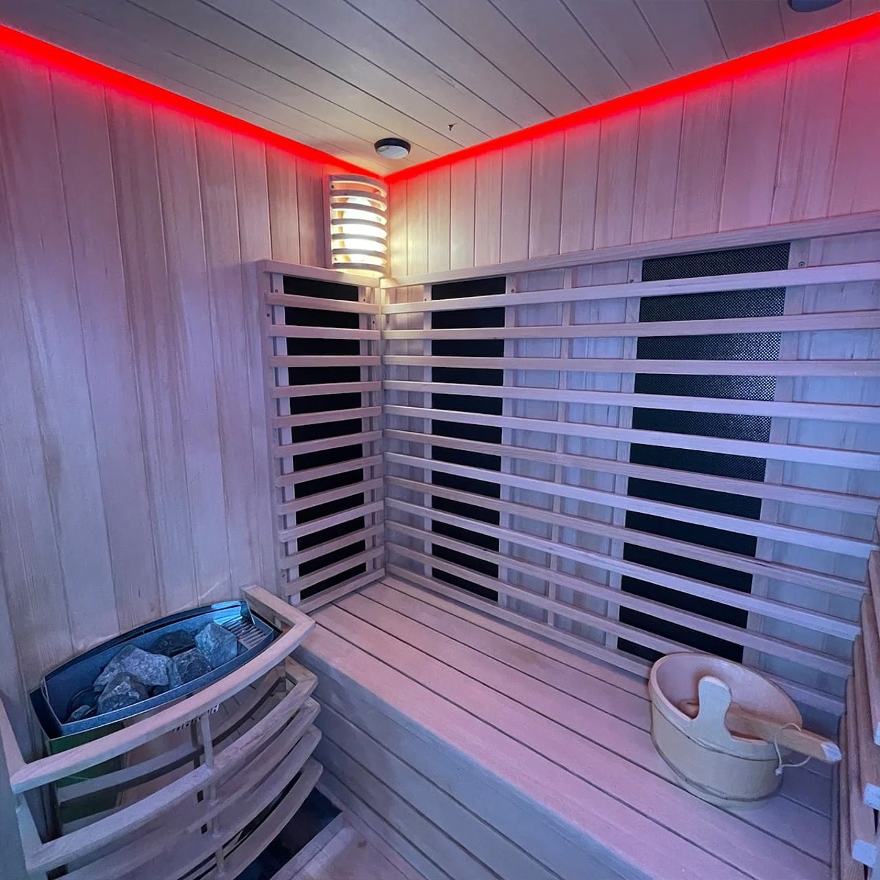 Insignia Hybrid Infrared and Traditional 2 Person Outdoor Sauna - Image 4