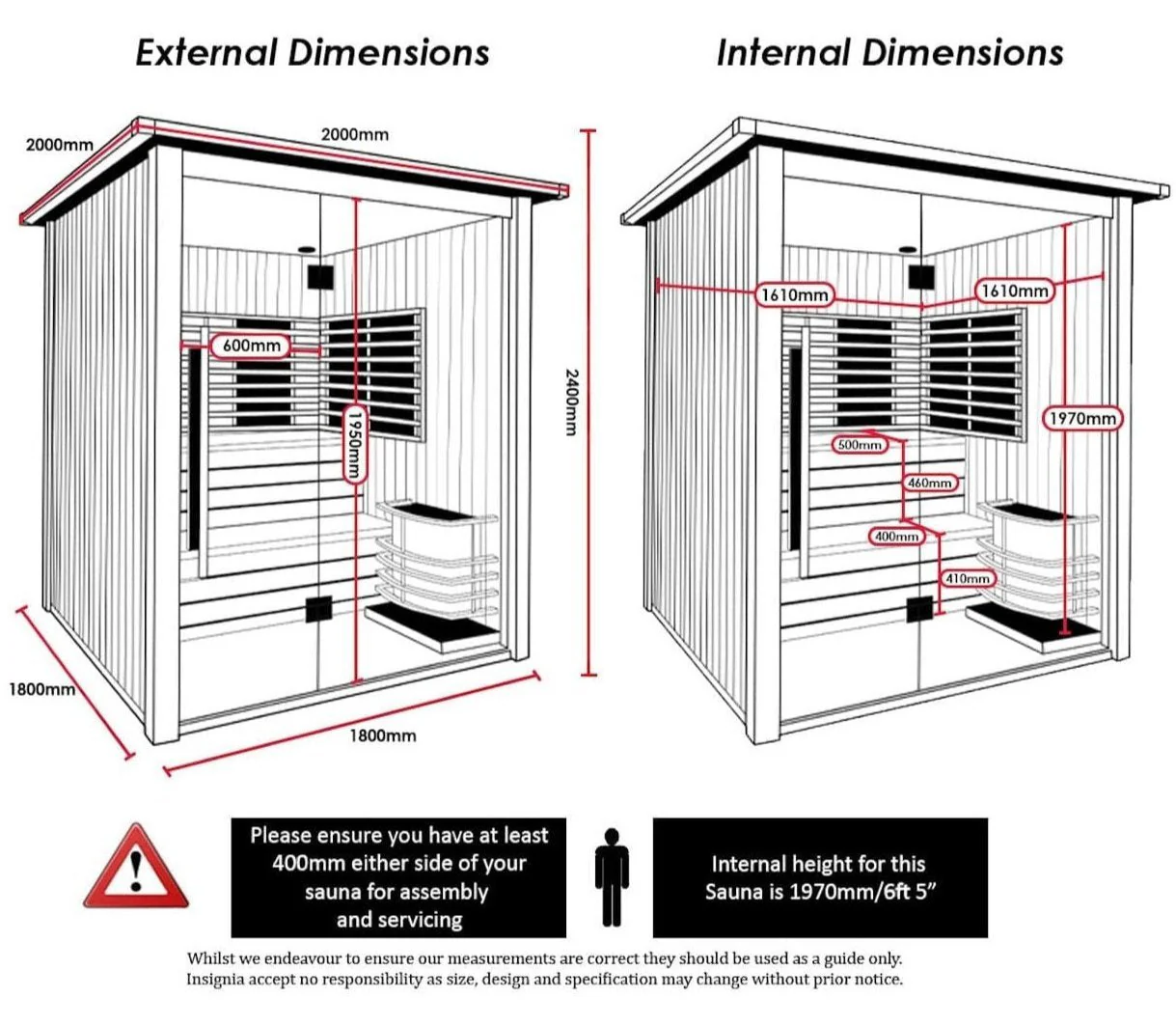 Insignia Hybrid Infrared and Traditional 4 Person Outdoor Sauna - Image 18