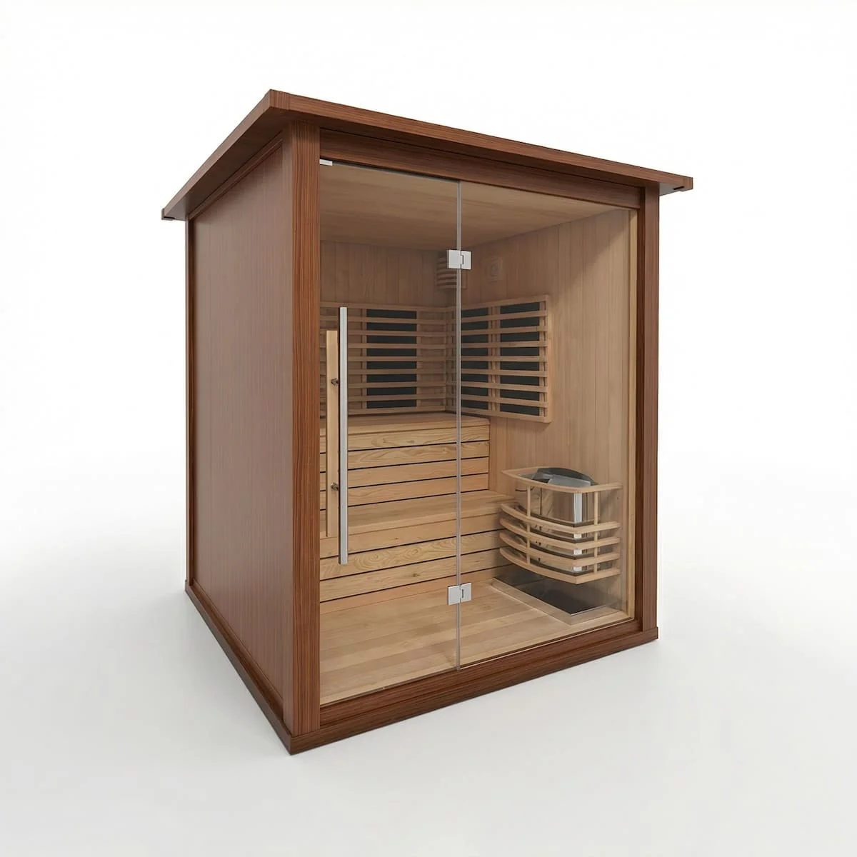 Insignia Hybrid Infrared and Traditional 4 Person Outdoor Sauna - Image 2