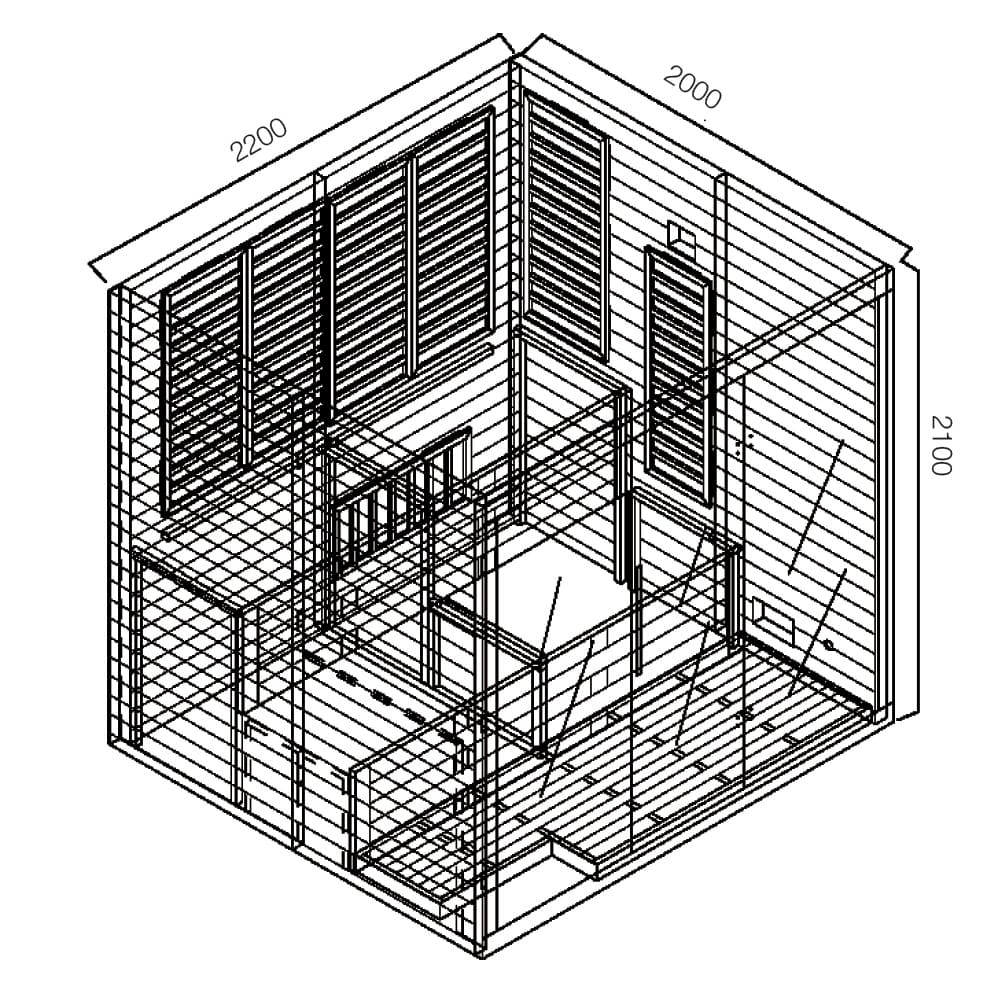 Jaquar Artize Bio Dual Stove and Infrared Sauna 6 Seater - Image 5