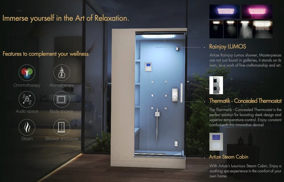 Jaquar Artize Quadro Steam and Shower Cabin - Image 11