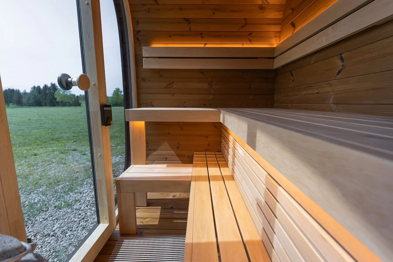 Leil® Black Cube Classic 4 Person Outdoor Sauna Kit - Image 11