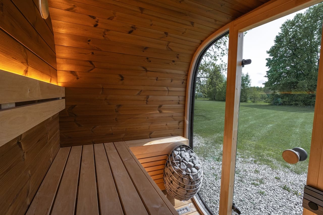 Leil® Black Cube Classic 4 Person Outdoor Sauna Kit - Image 12