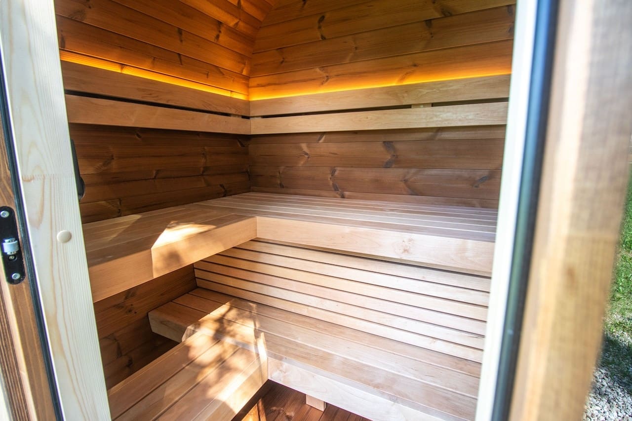 Leil® Black Cube Classic 4 Person Outdoor Sauna Kit - Image 15