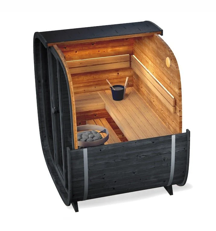 Leil® Black Cube Classic 4 Person Outdoor Sauna Kit - Image 18