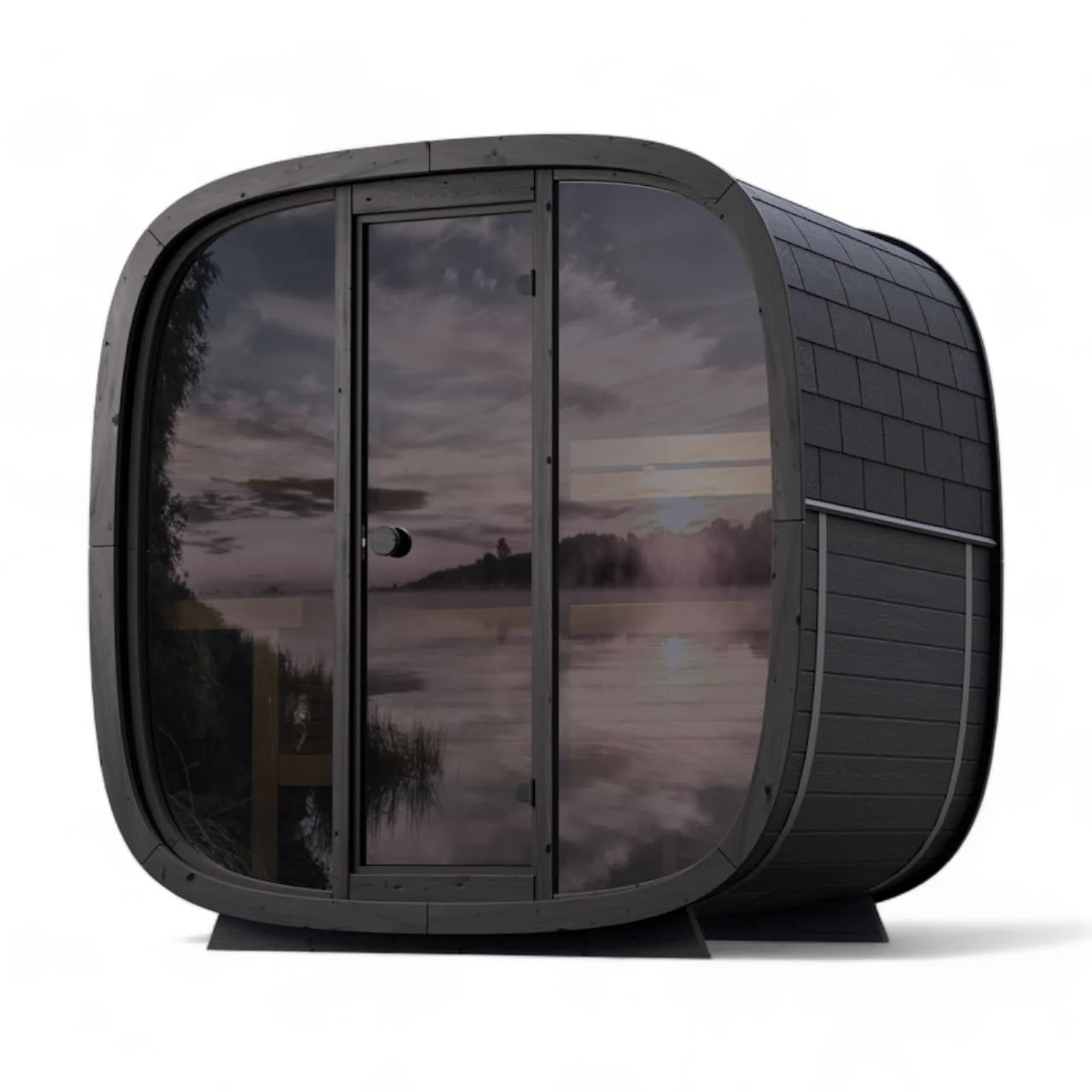 Leil® Black Cube Classic 4 Person Outdoor Sauna Kit - Image 19