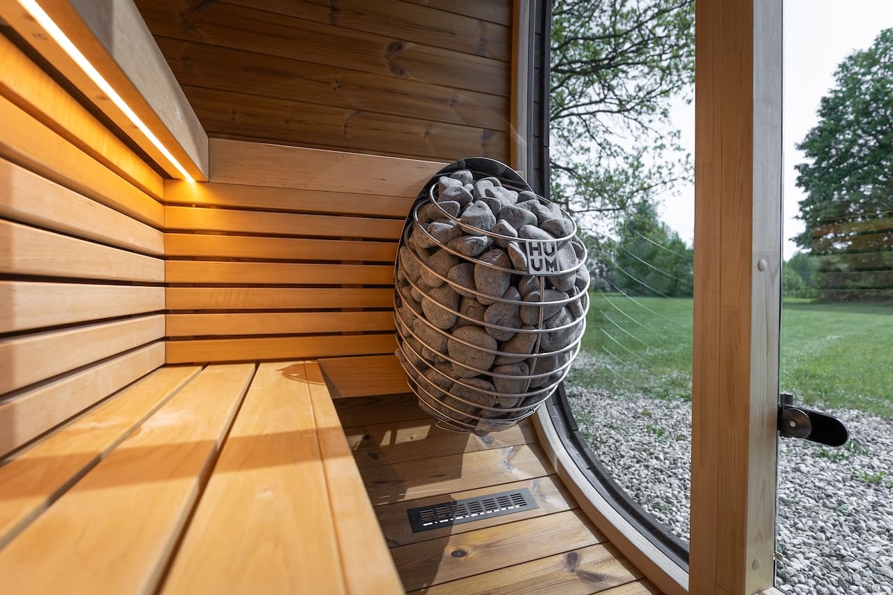Leil® Black Cube Classic 4 Person Outdoor Sauna Kit - Image 8