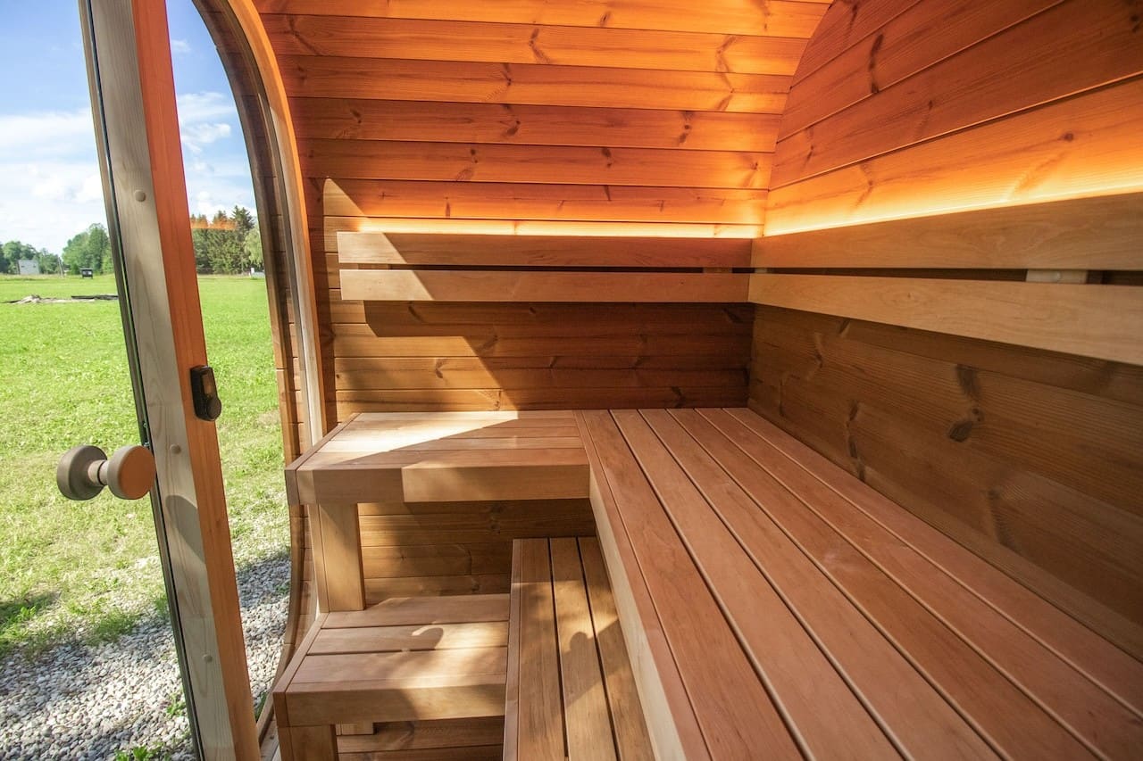 Leil® Black Cube Classic 4 Person Outdoor Sauna Kit - Image 9