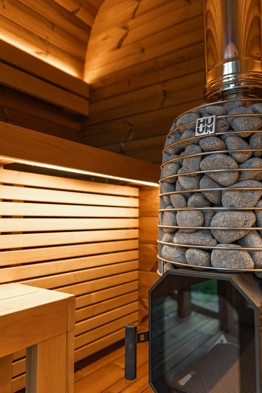 Leil® Black Cube Comfort 6-8 Person Outdoor Sauna - Image 14
