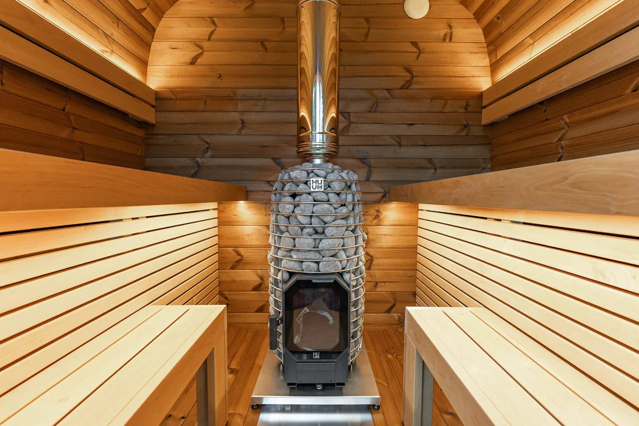 Leil® Black Cube Comfort 6-8 Person Outdoor Sauna - Image 17