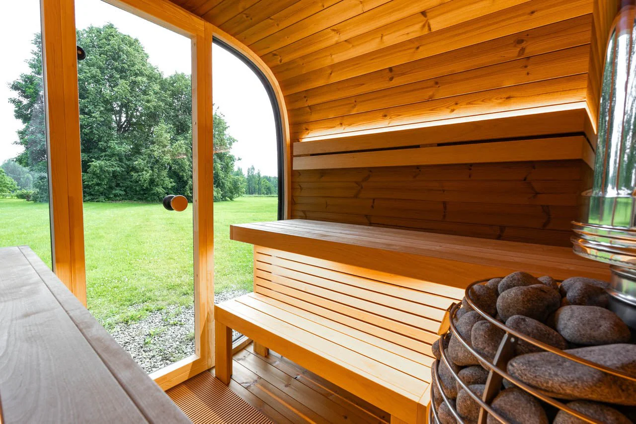 Leil® Black Cube Comfort 6-8 Person Outdoor Sauna - Image 18