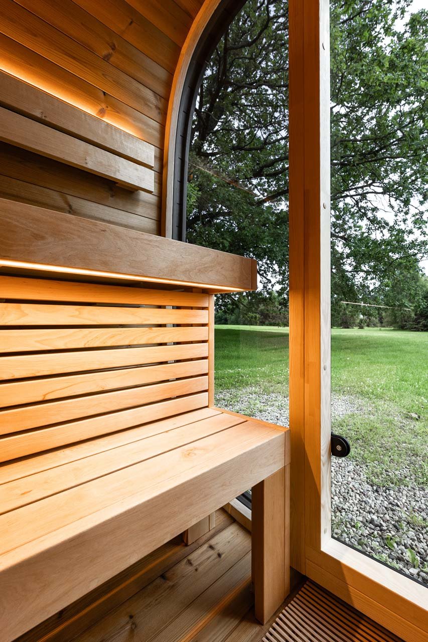 Leil® Black Cube Comfort 6-8 Person Outdoor Sauna - Image 19