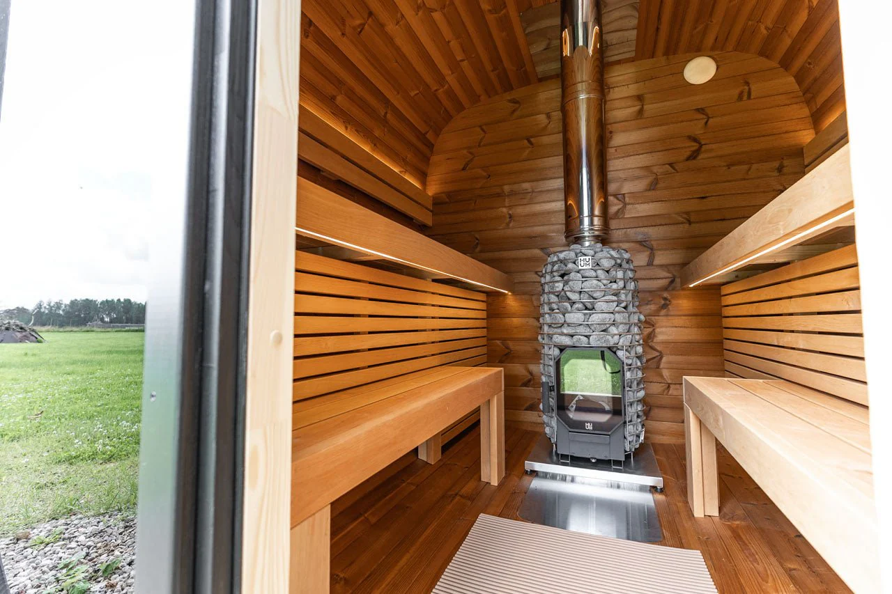 Leil® Black Cube Comfort 6-8 Person Outdoor Sauna - Image 20