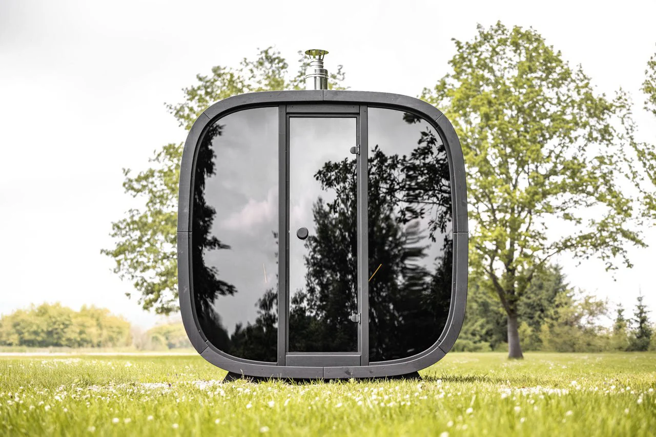 Leil® Black Cube Comfort 6-8 Person Outdoor Sauna - Image 8