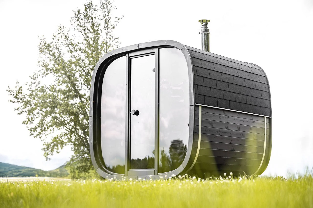 Leil® Black Cube Comfort 6-8 Person Outdoor Sauna - Image 9