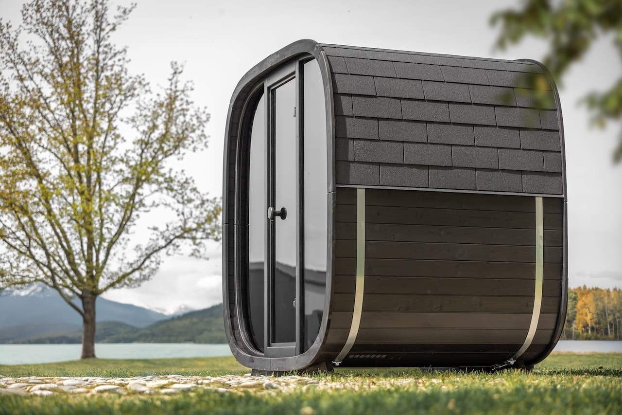 Leil® Black Cube Classic 4 Person Outdoor Sauna Kit - Image 3