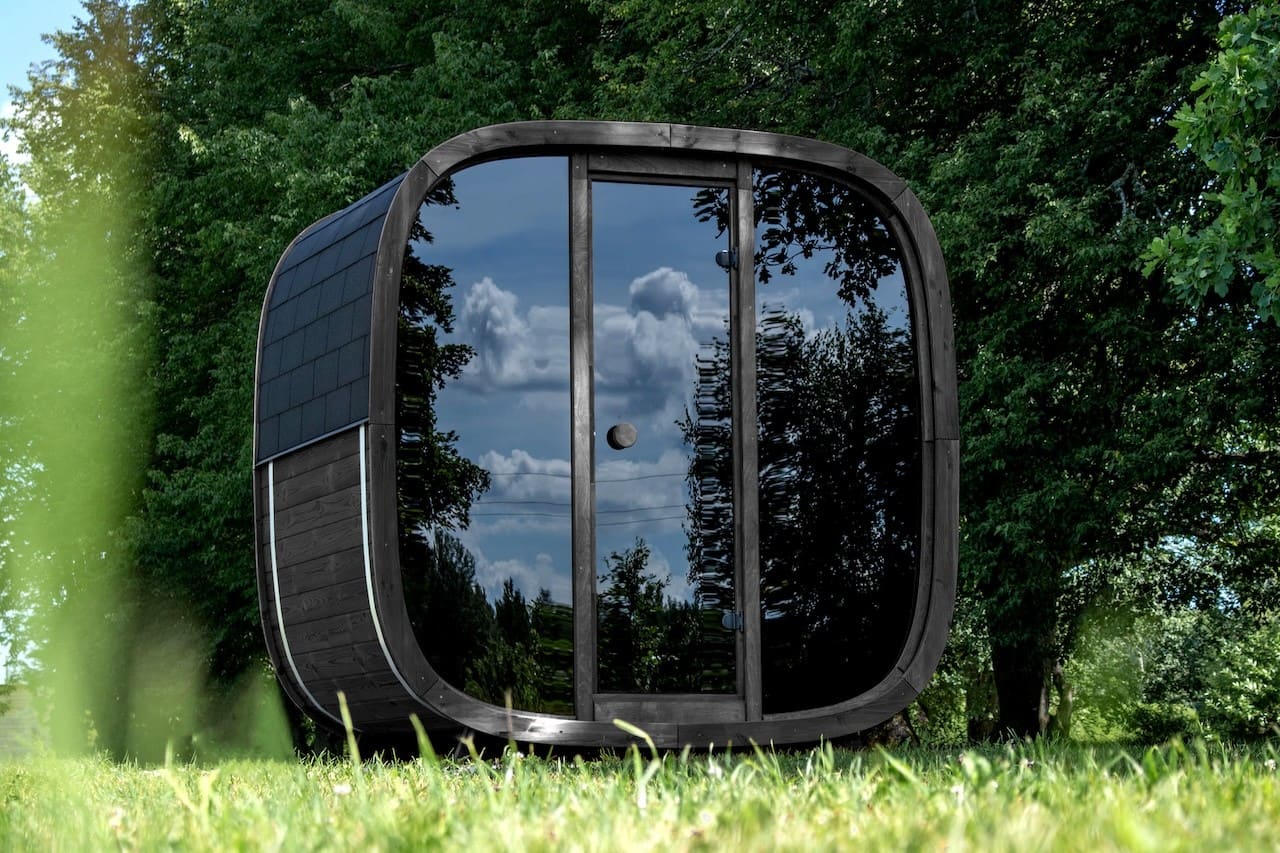 Leil® Black Cube Classic 4 Person Outdoor Sauna Kit - Image 6