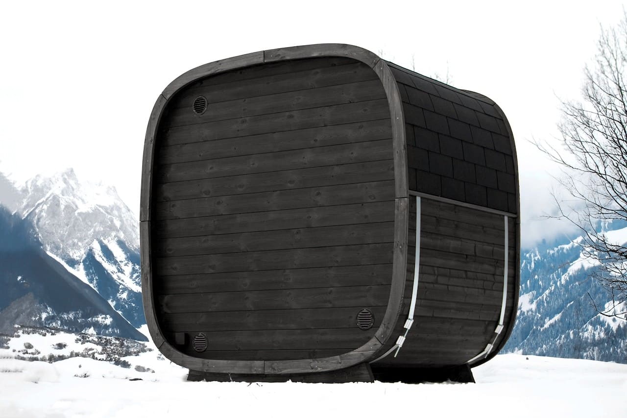 Leil® Black Cube Classic 4 Person Outdoor Sauna Kit - Image 20