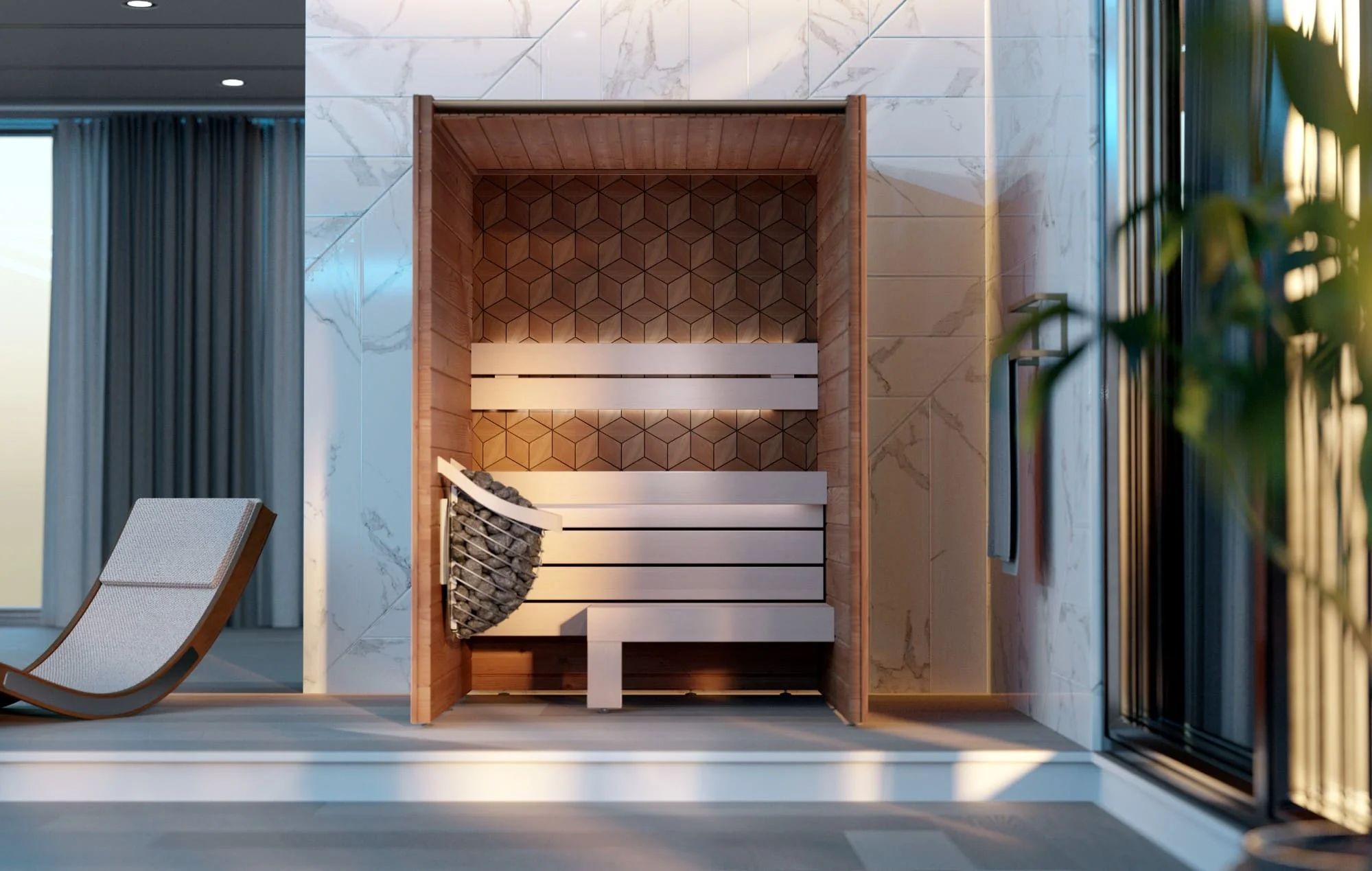 Leil® Como 2 Person Indoor Sauna - Image 5
