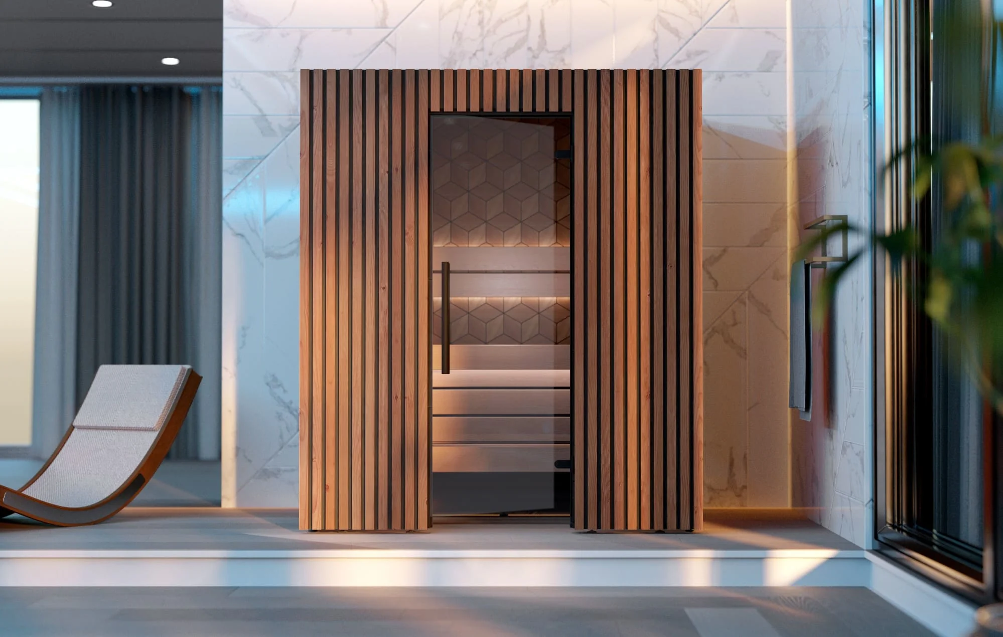 Leil® Como 3 Person Indoor Sauna - Image 3