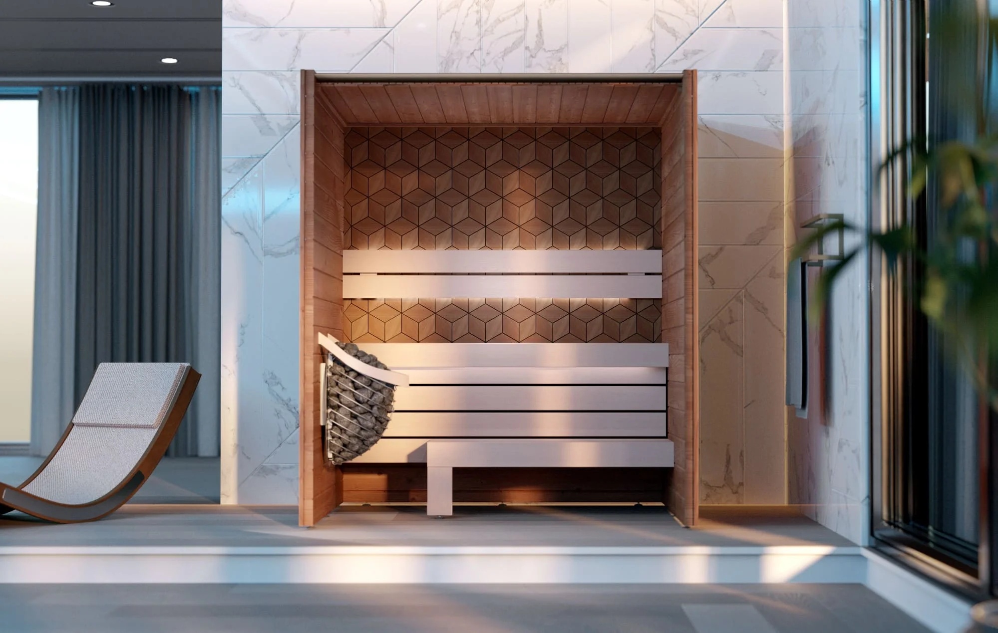 Leil® Como 3 Person Indoor Sauna - Image 4