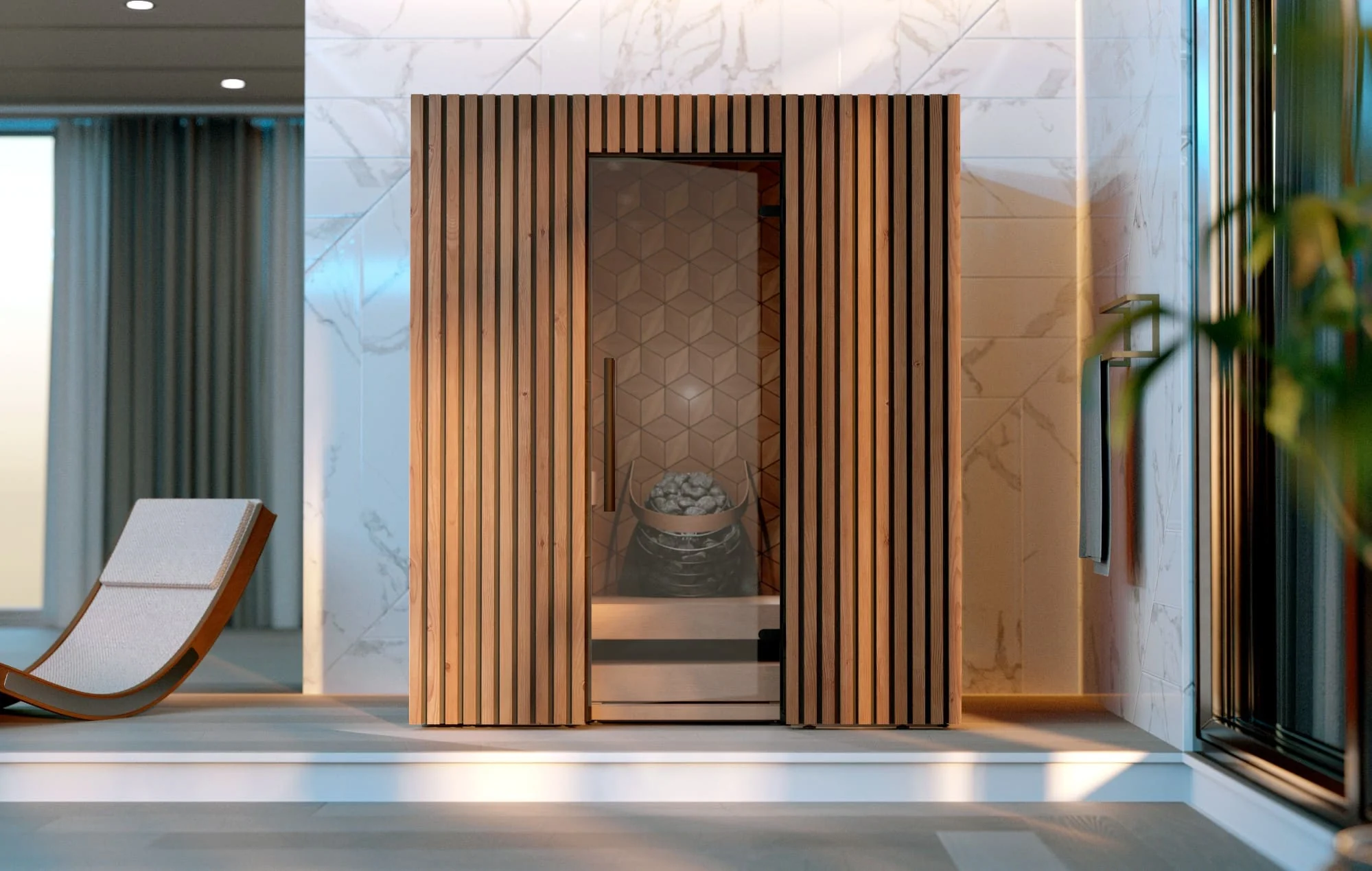 Leil® Como 4 Person Indoor Sauna - Image 3