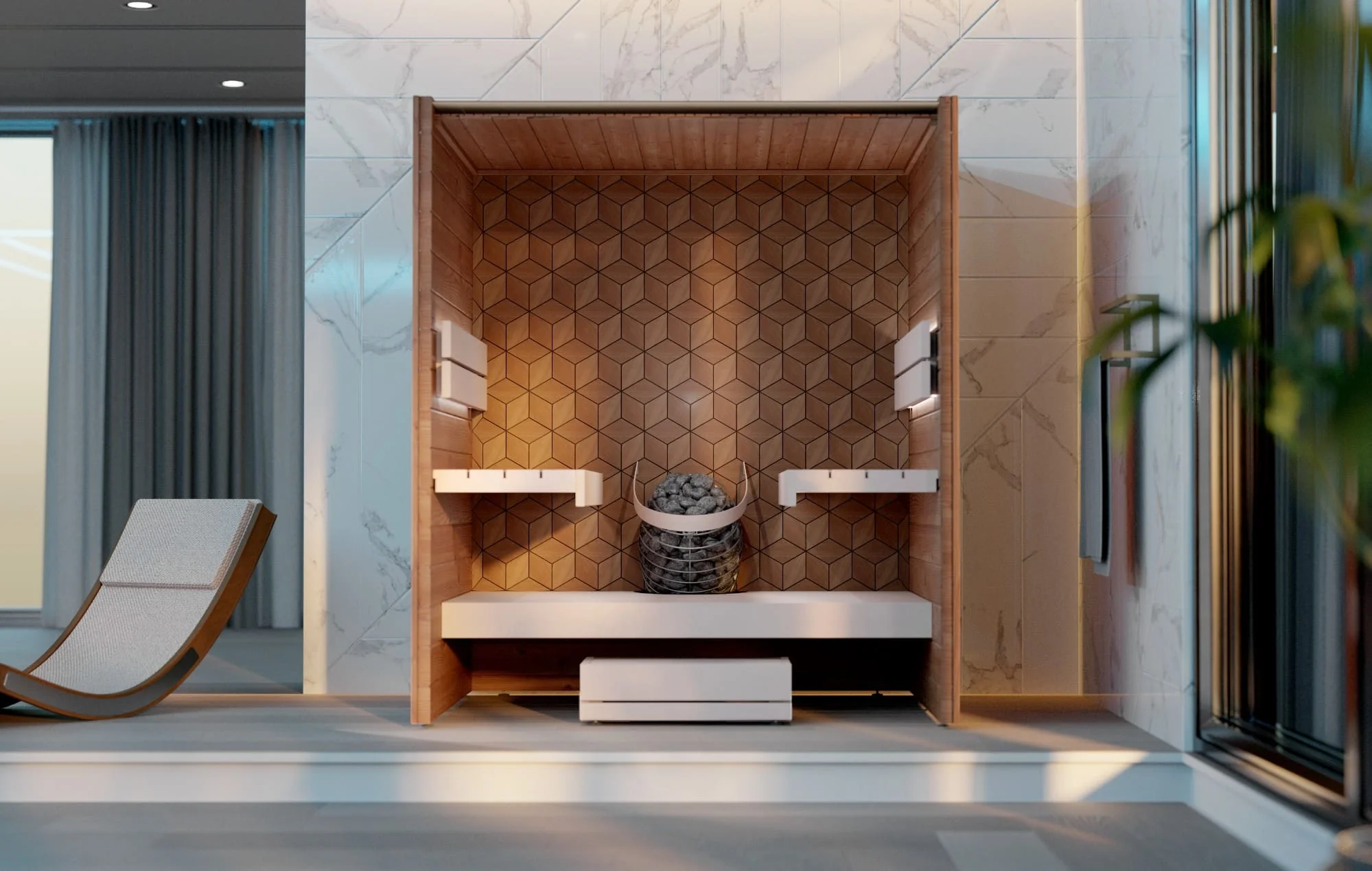 Leil® Como 4 Person Indoor Sauna - Image 4