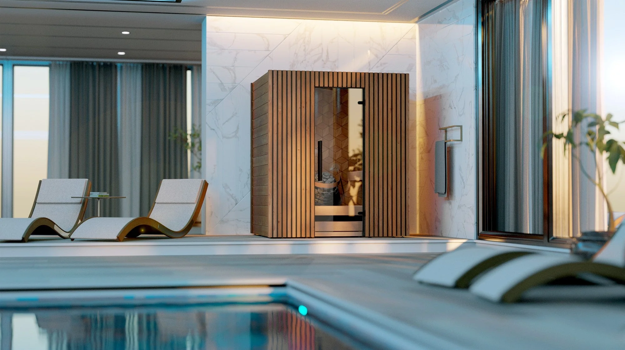Leil® Como 4 Person Indoor Sauna - Image 5