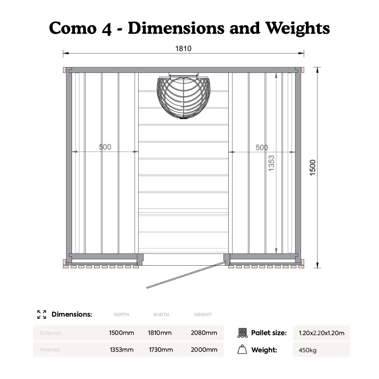 Leil® Como 4 Person Indoor Sauna - Image 8