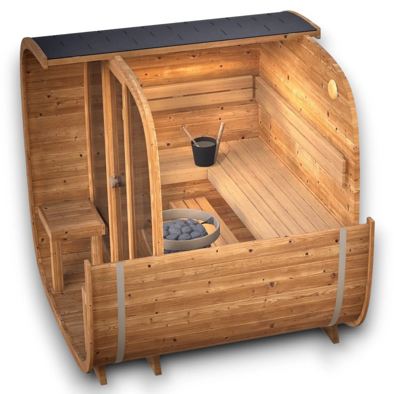 Leil® Dice Comfy 4 to 5 Person Outdoor Sauna - Image 17