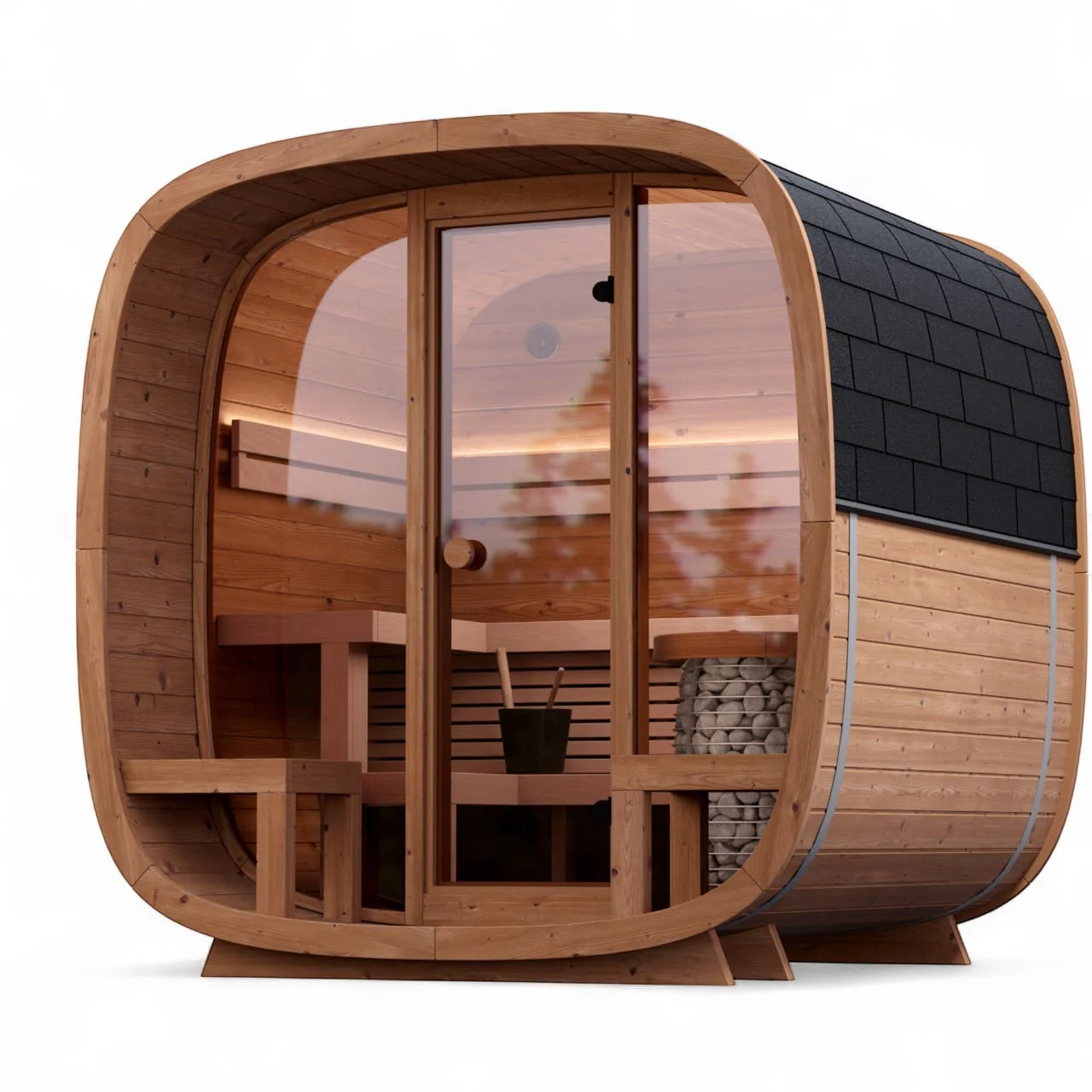 Leil® Dice Comfy 4 to 5 Person Outdoor Sauna - Image 3