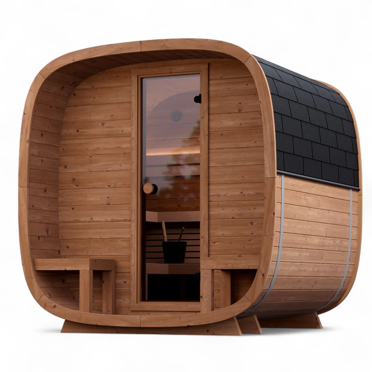 Leil® Dice Comfy 4 to 5 Person Outdoor Sauna - Image 4