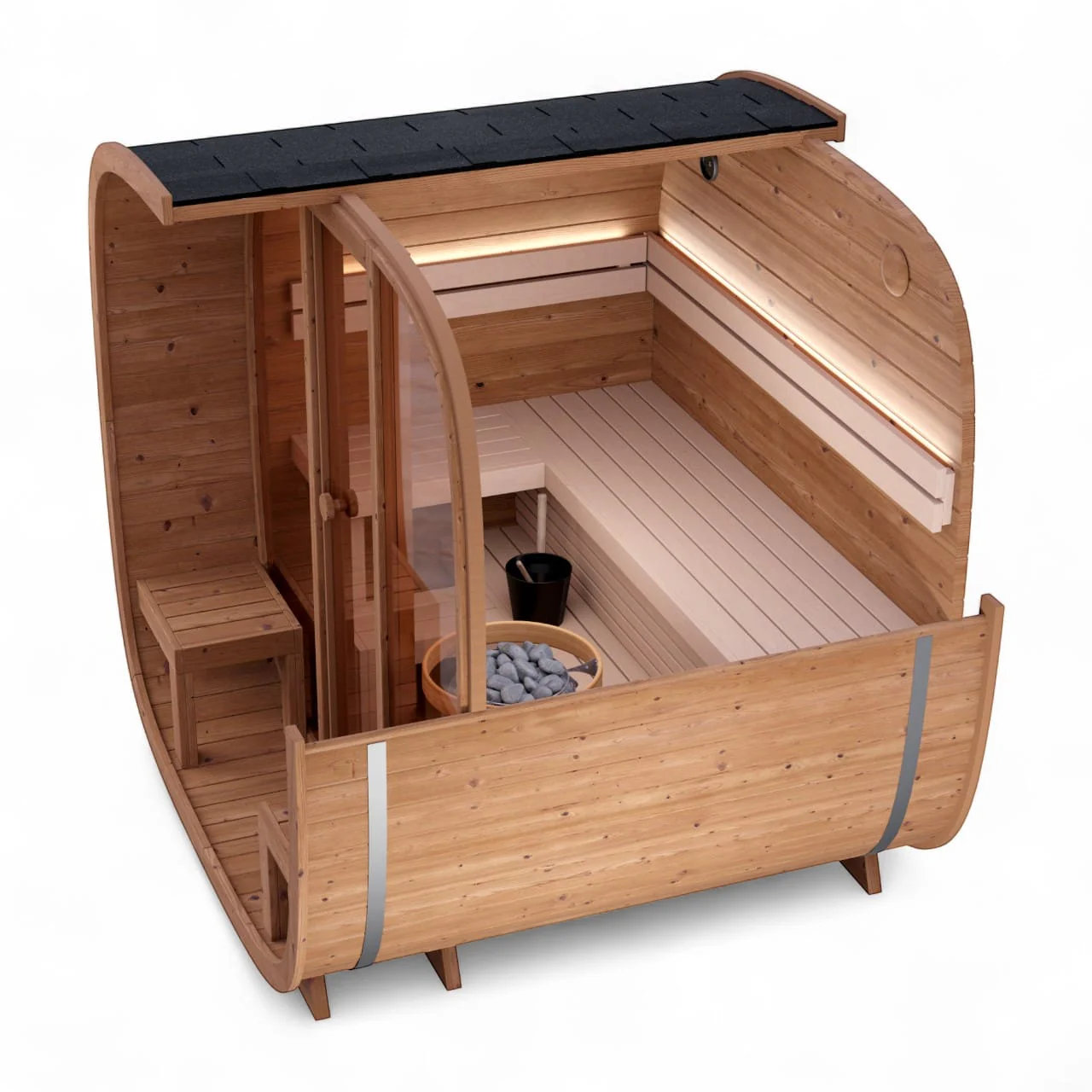 Leil® Dice Comfy 4 to 5 Person Outdoor Sauna - Image 6