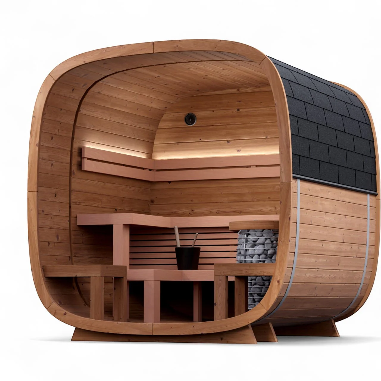 Leil® Dice Comfy 4 to 5 Person Outdoor Sauna - Image 7