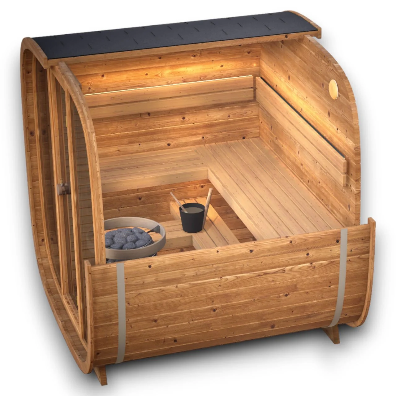 Leil® Dice Solo 5 Person Outdoor Sauna - Image 12