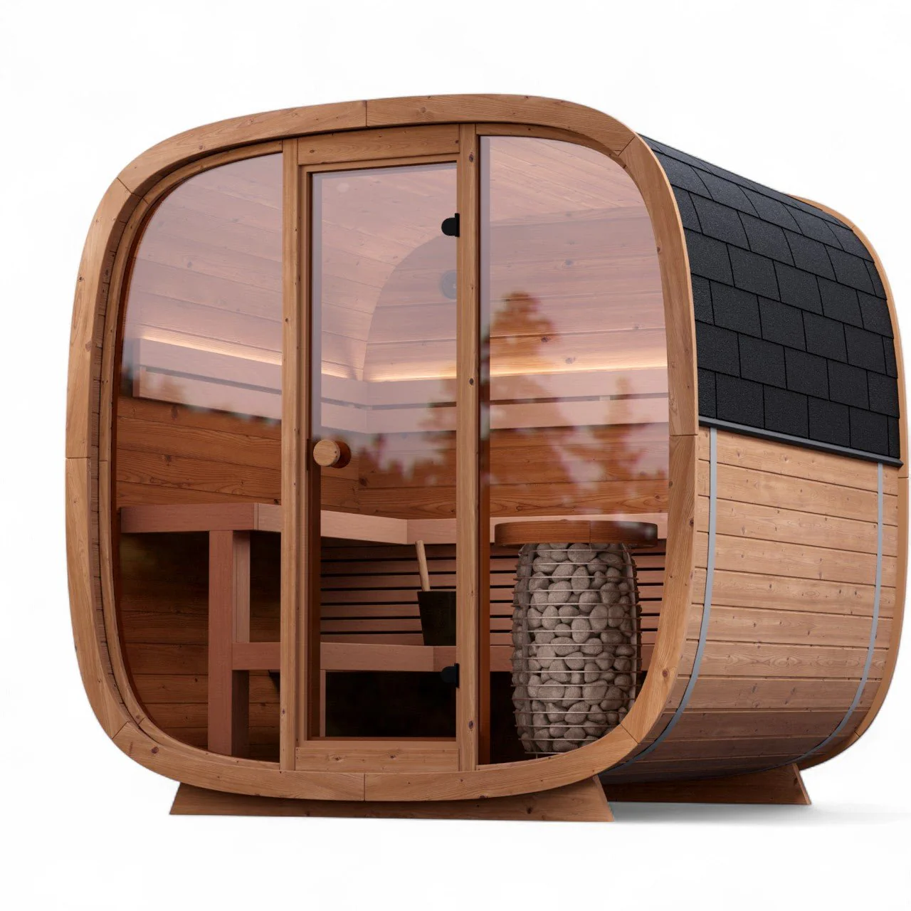 Leil® Dice Solo 5 Person Outdoor Sauna - Image 3