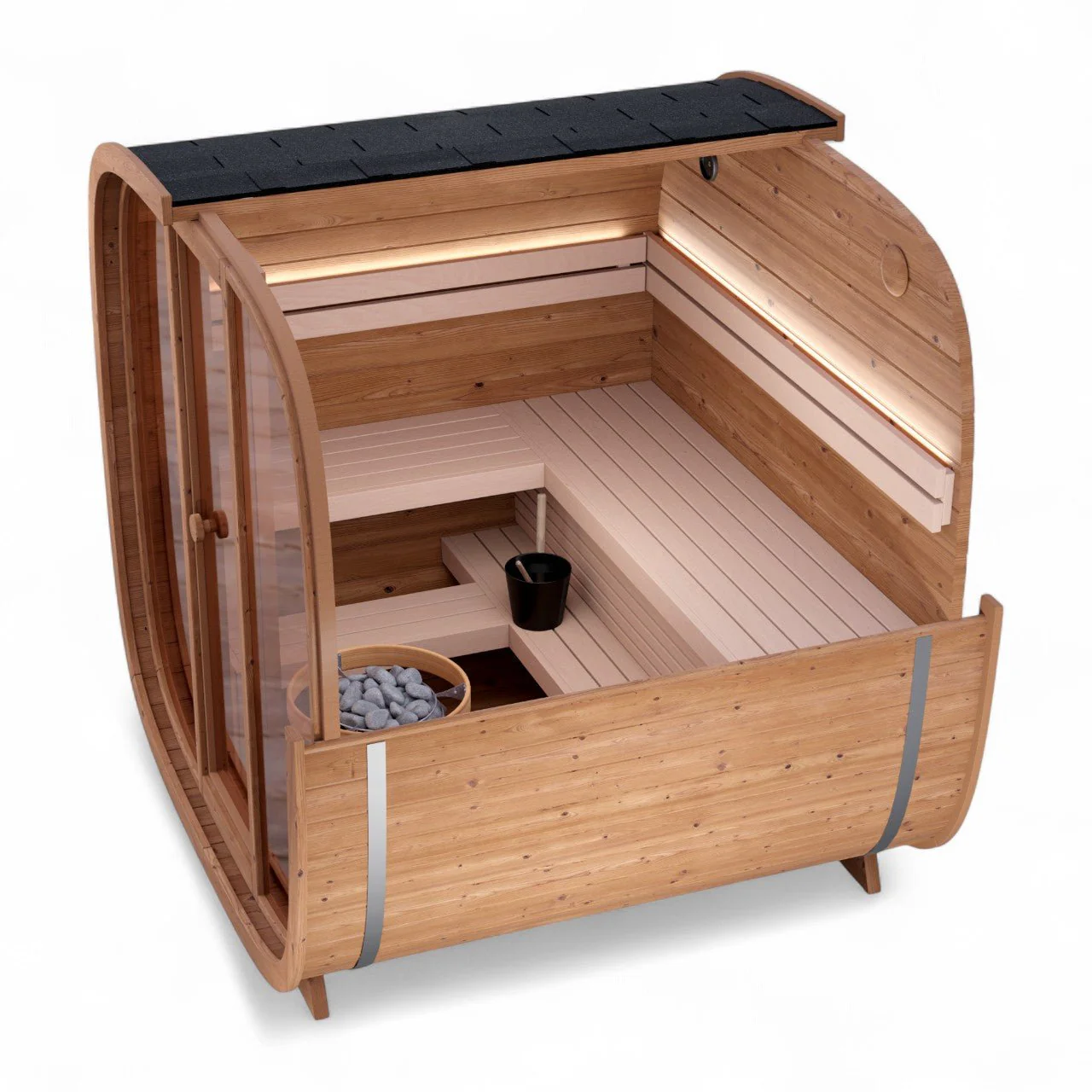 Leil® Dice Solo 5 Person Outdoor Sauna - Image 5