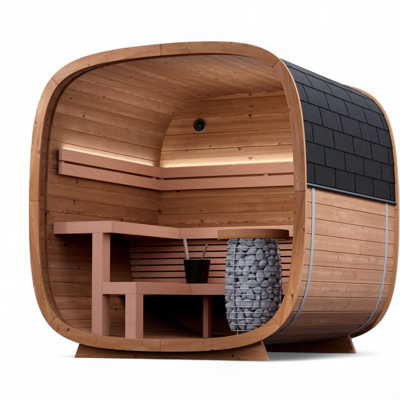 Leil® Dice Solo 5 Person Outdoor Sauna - Image 7