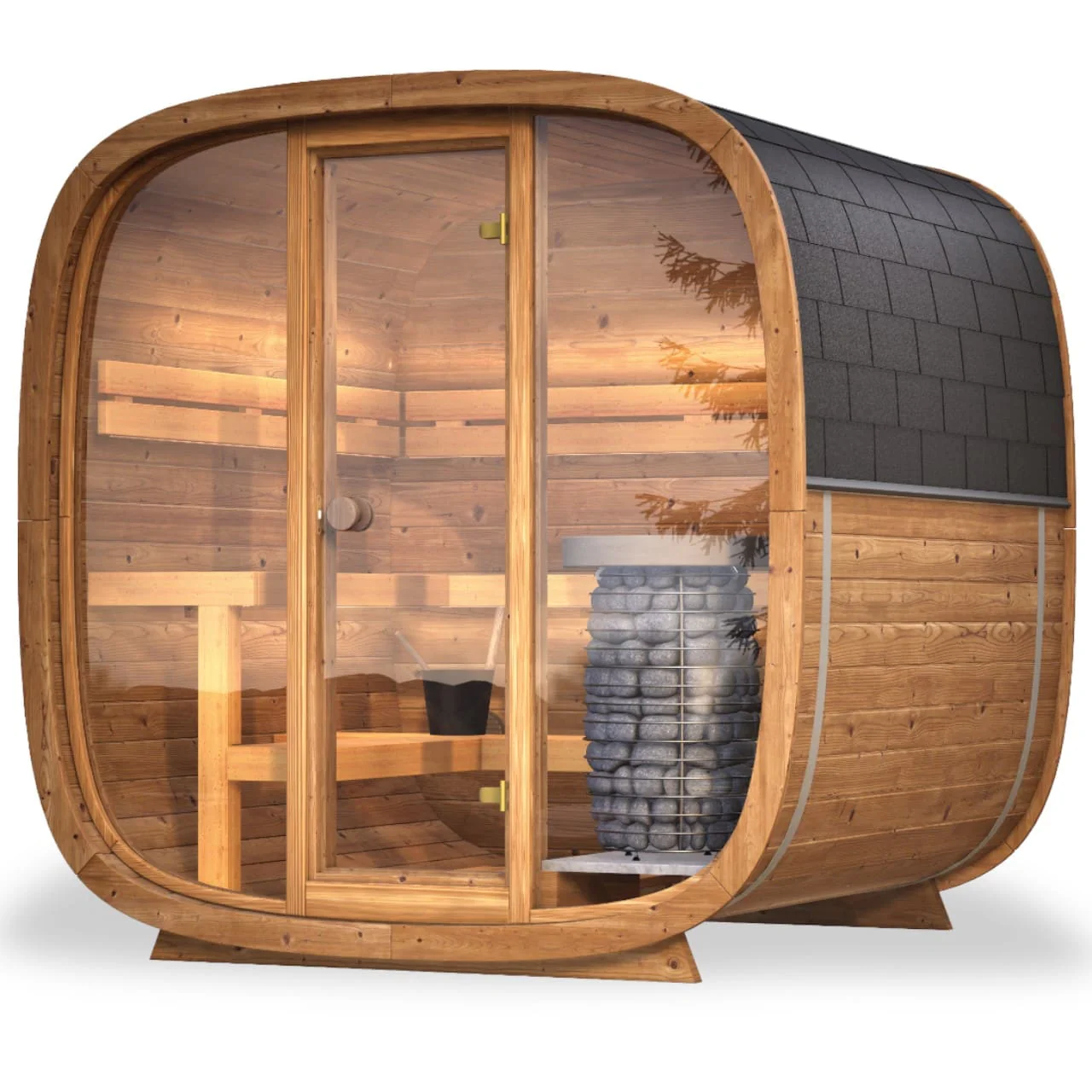 Leil® Dice Solo 5 Person Outdoor Sauna - Image 9