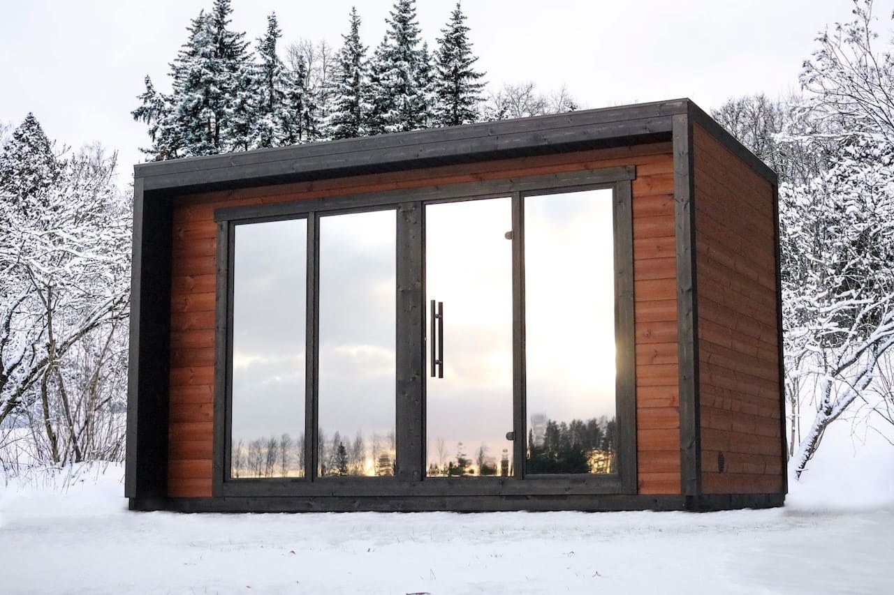 Leil® Patio L 5 Person Outdoor Sauna with Large Changing Room - Image 3