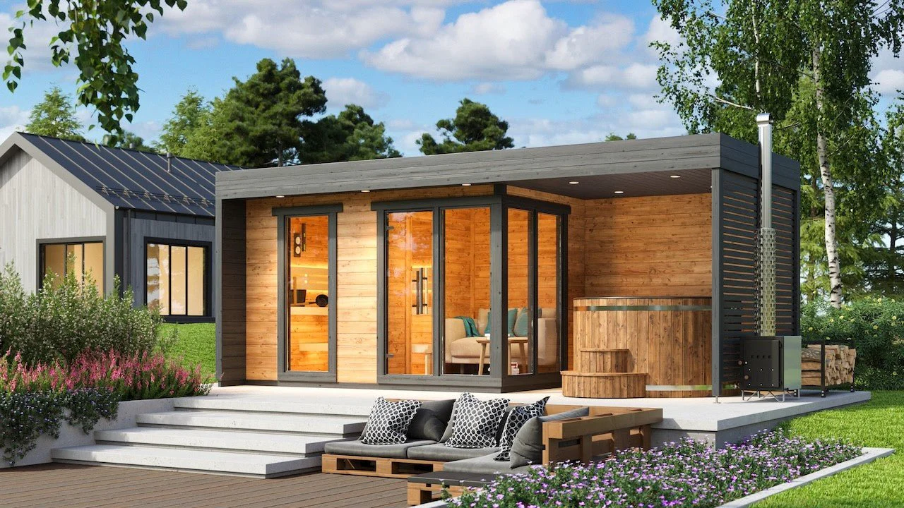 Leil® Patio L Plus 5 Person Outdoor Sauna - Image 5