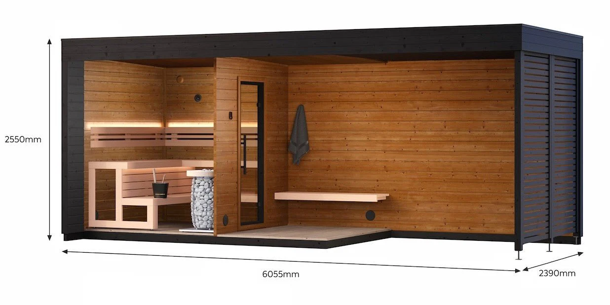 Leil® Patio L Plus 5 Person Outdoor Sauna - Image 8